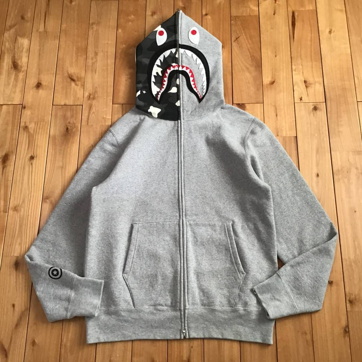 ☆蓄光☆ City Camo シャーク パーカー Lサイズ shark full zip hoodie