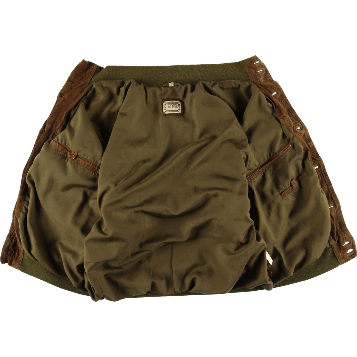 古着 VERA PELLE バルスタージャケット スエードレザーブルゾン メンズ