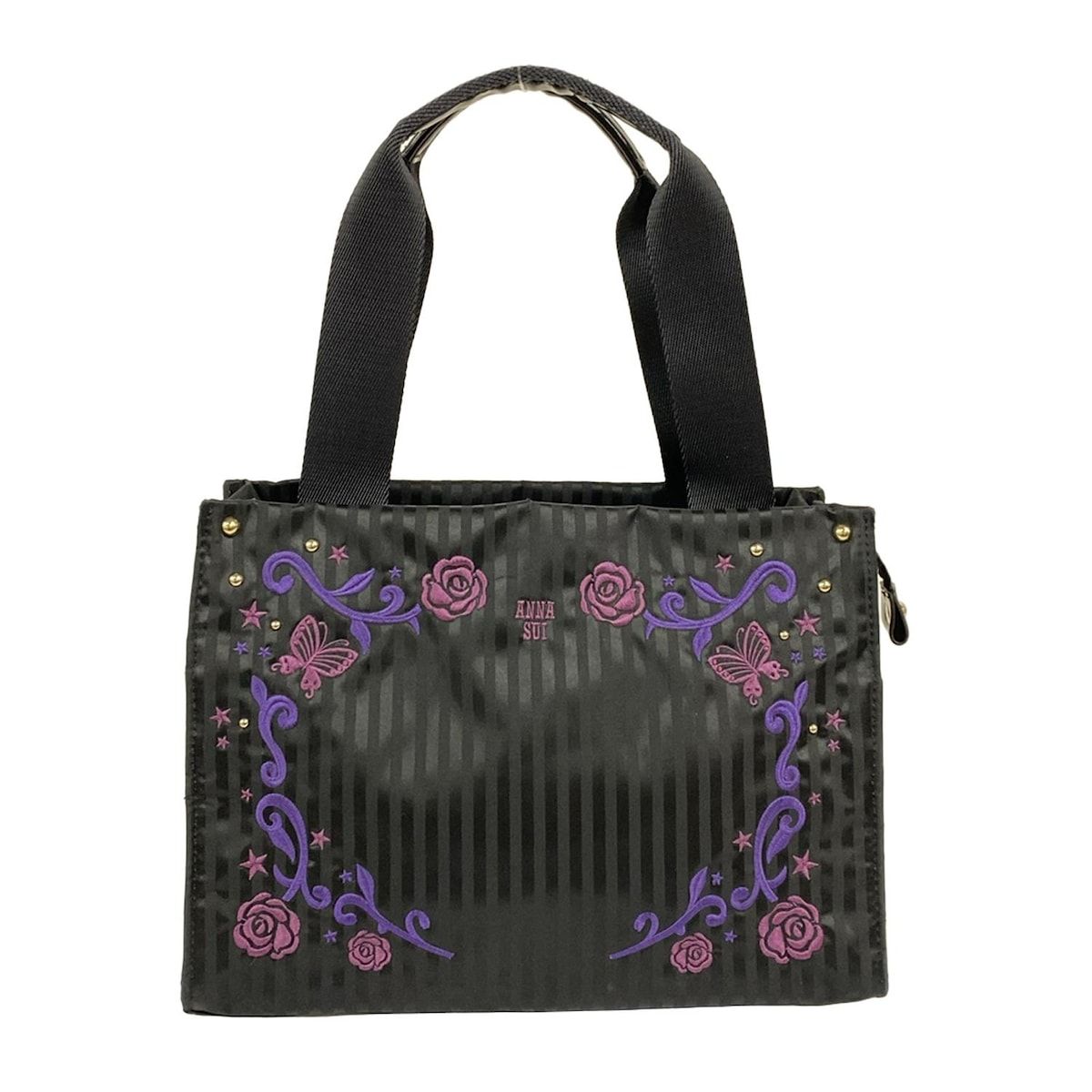 ANNA SUI(アナスイ) ハンドバッグ - 黒×パープル×ピンク 工場 花柄/刺繍 楽天市場】アナスイ