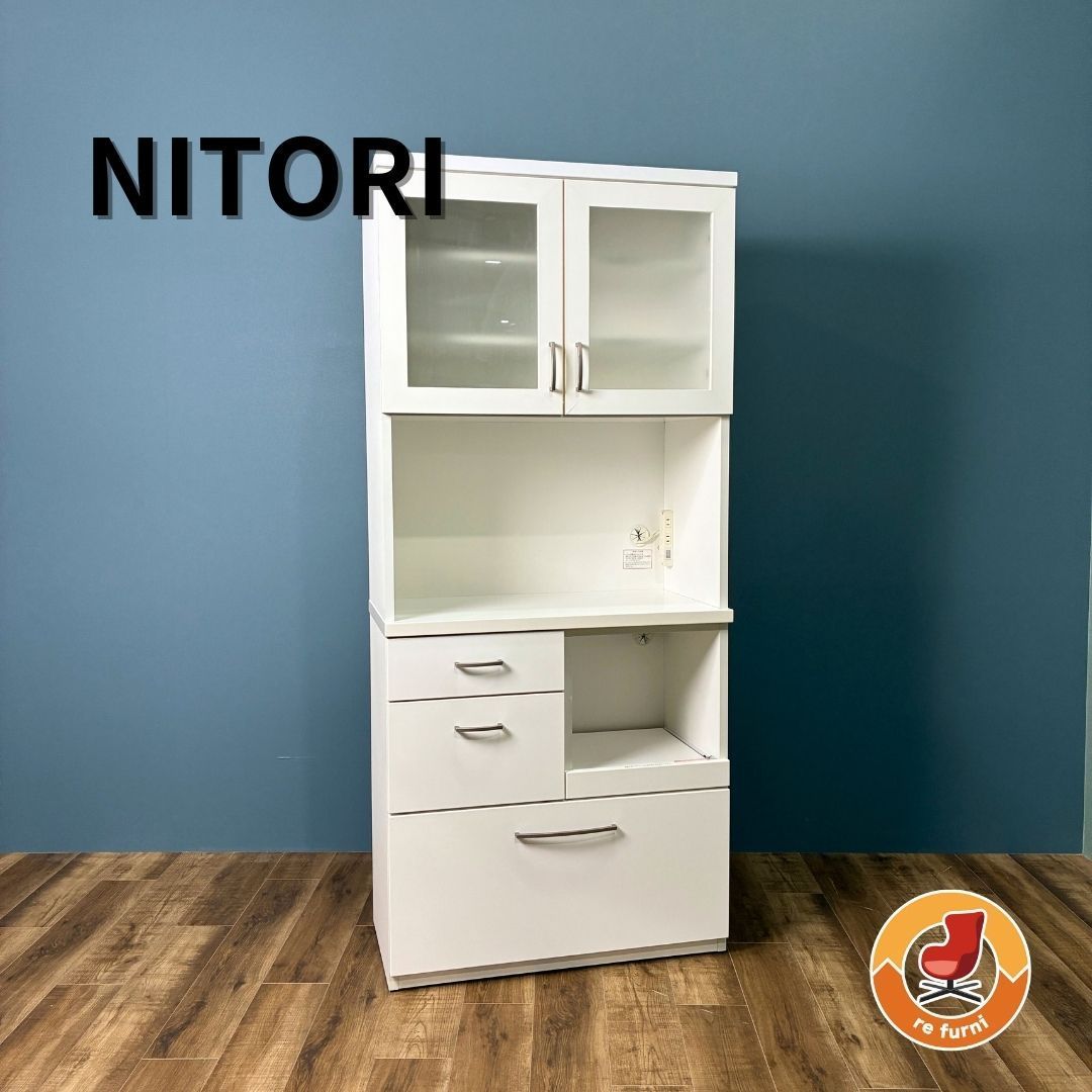NITORI ニトリ キッチンボード コパン T 80KB WH 食器棚 80cm幅
