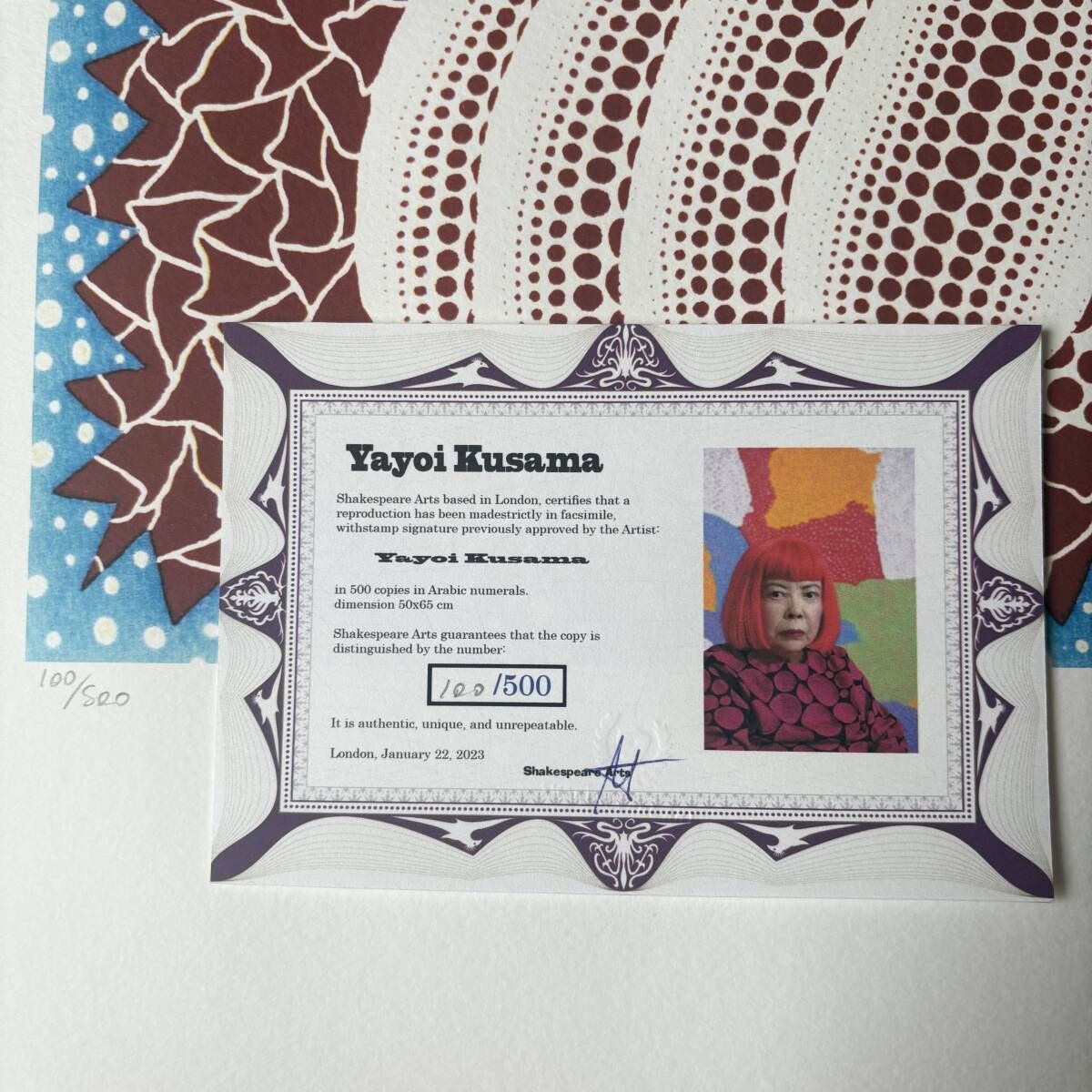 草間彌生《パンプキン》Yayoi Kusama Pumpkin サイン入りリトグラフ