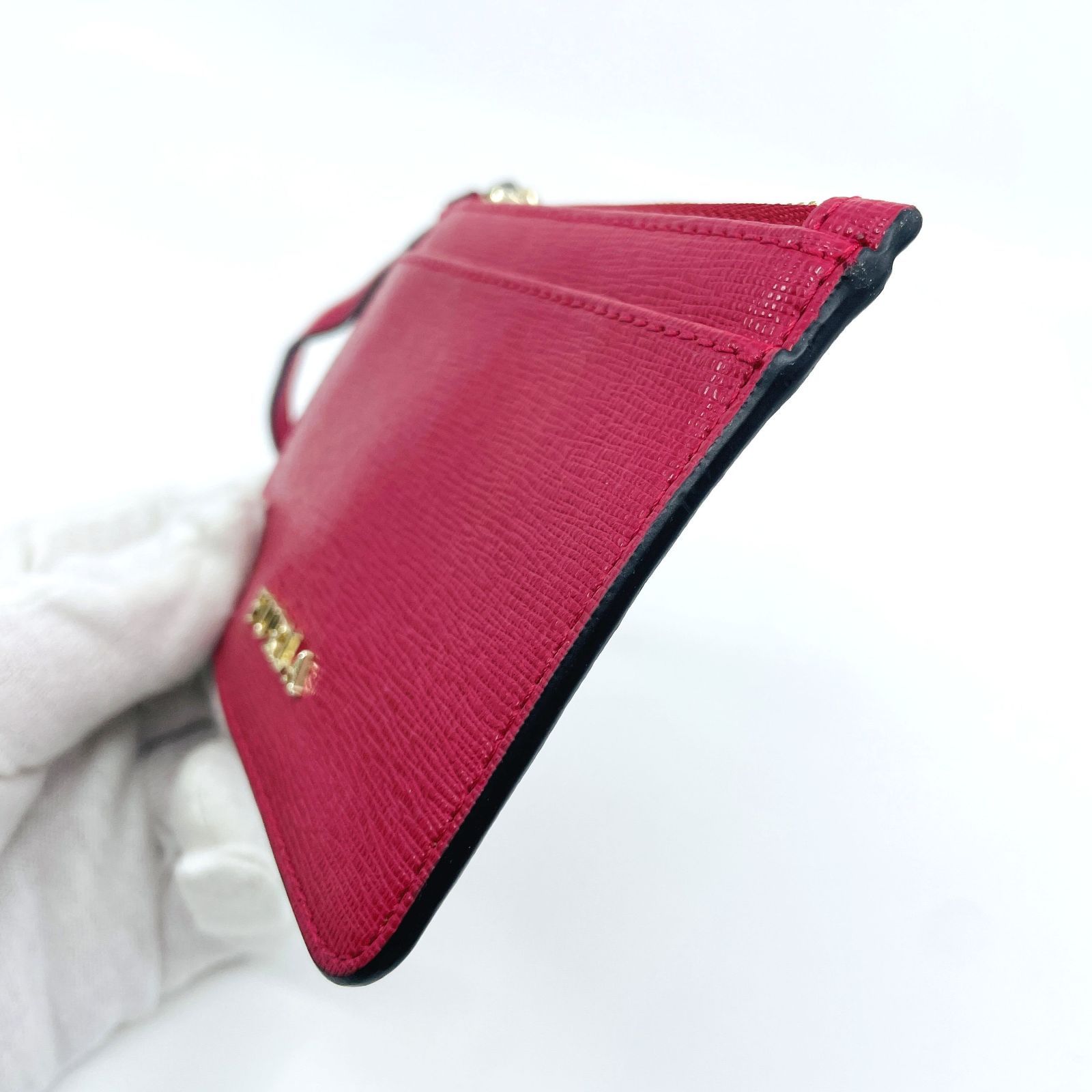 FURLA フルラ コインケース カードケース パスケース レッド ロゴ