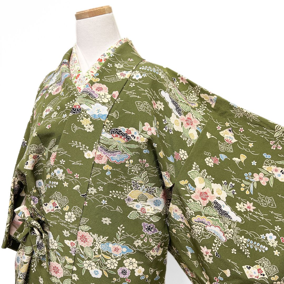 道中着 貝合わせ 冊子 雲 菊 芝草 松葉 着物 124 b d ms