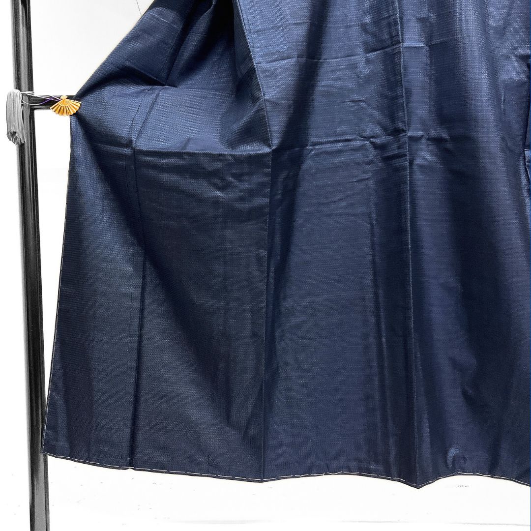 未着用 メンズ着物 大島紬 アンサンブル ブルー 着物 124b d ms - メルカリ