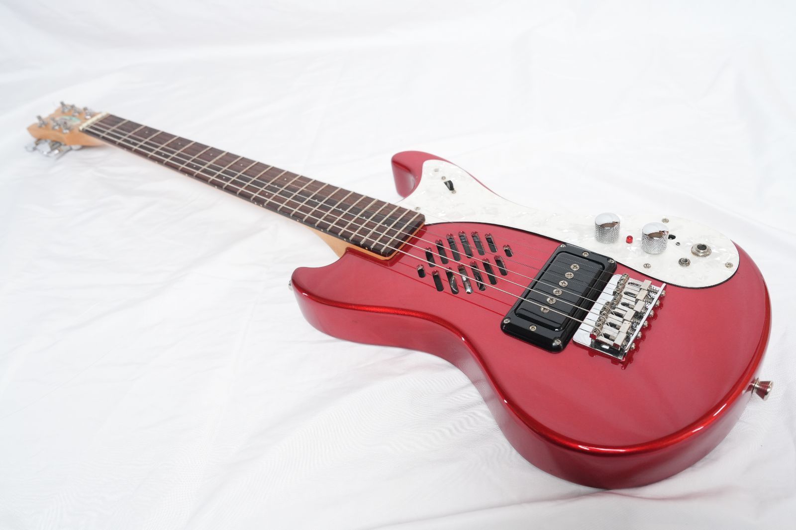 ☆MarineRider☆モズライトシェイプ Candy Apple Red アンプ内蔵 ミニ