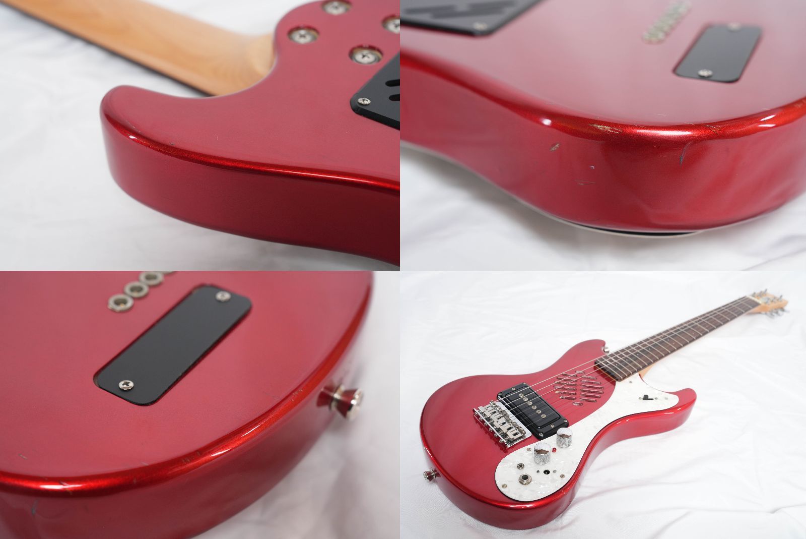 ☆MarineRider☆モズライトシェイプ Candy Apple Red アンプ内蔵 ミニ