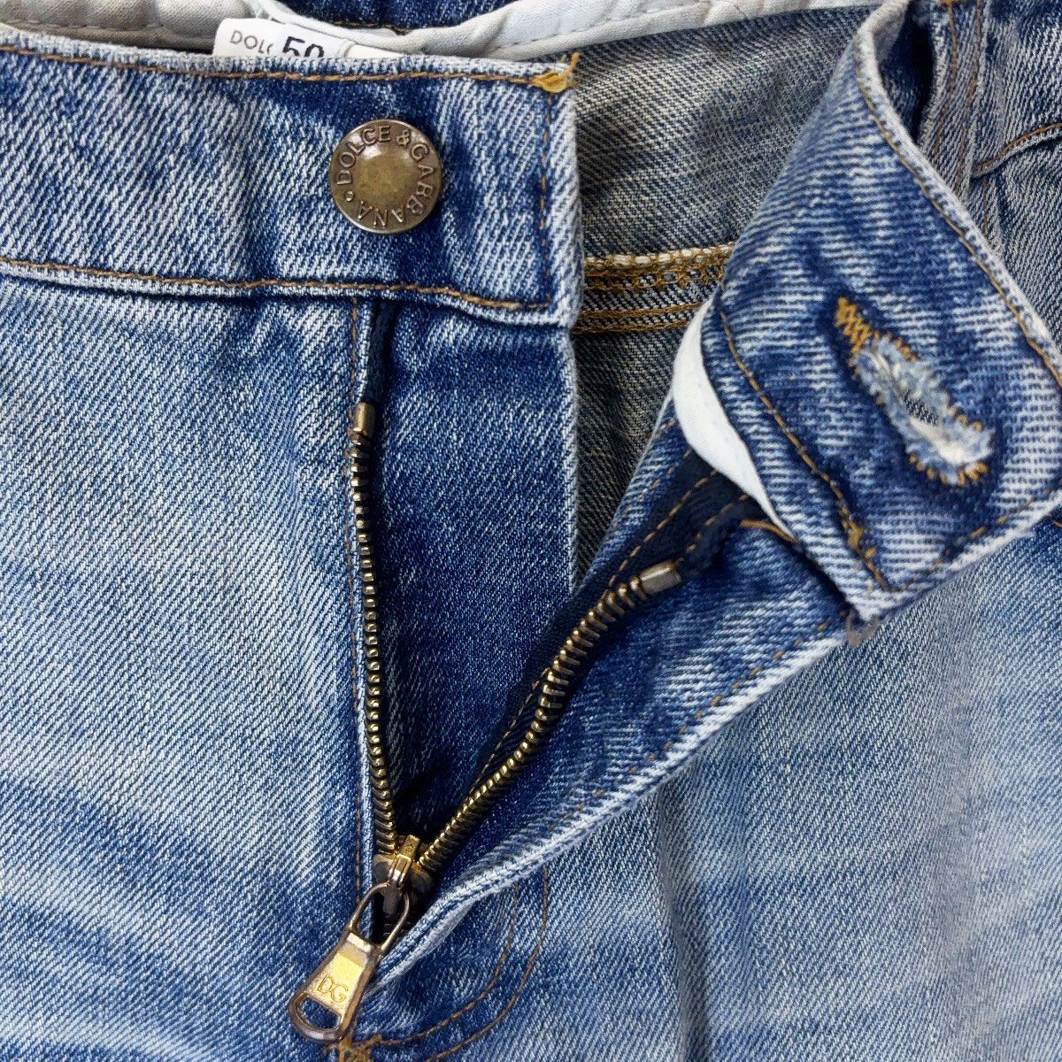DOLCE&GABBANA ドルチェ＆ガッバーナ クラッシュ デニムパンツ 50 S619/9429 メンズ 初期 白タグ DOLCE&GABBANA ドルチェ＆ガッバーナ クラッシュ デニムパンツ 50 S619