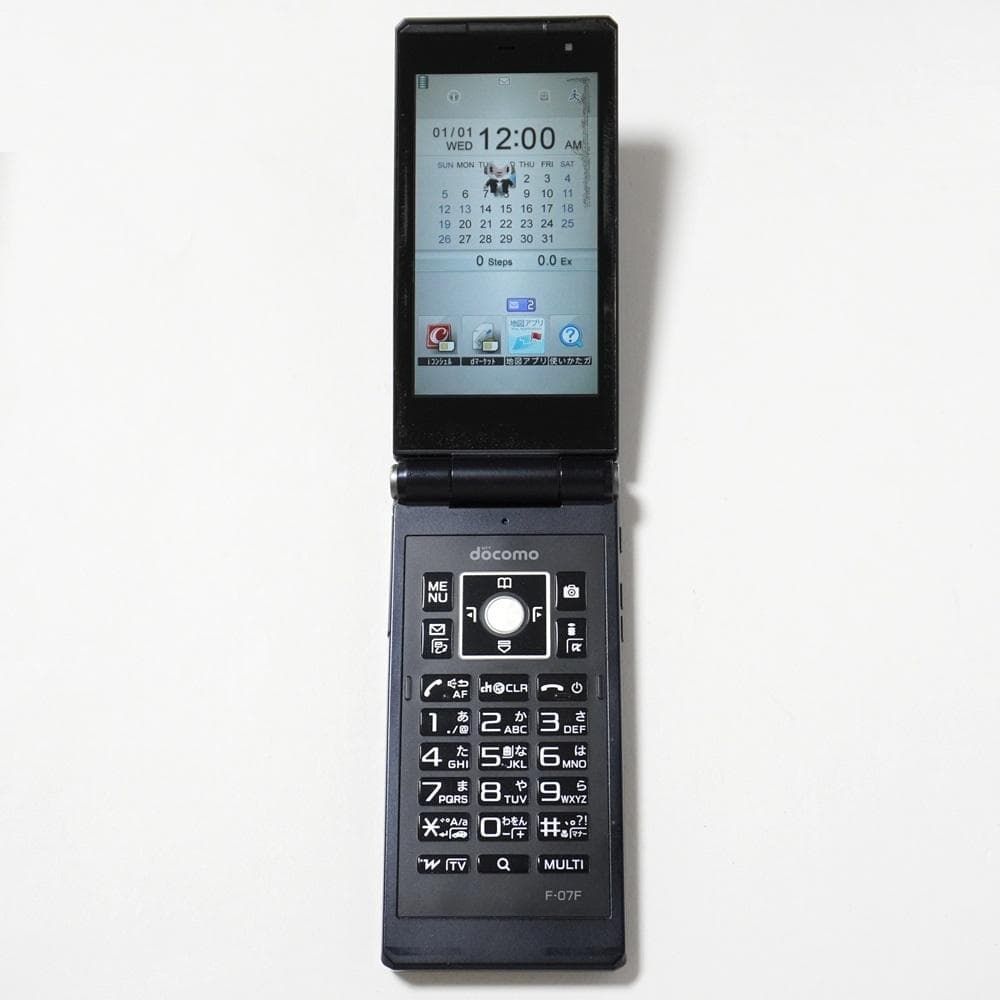 docomo FOMA ドコモ ケータイ F-07F ブラック 3G FCNT 富士通 ジャンク