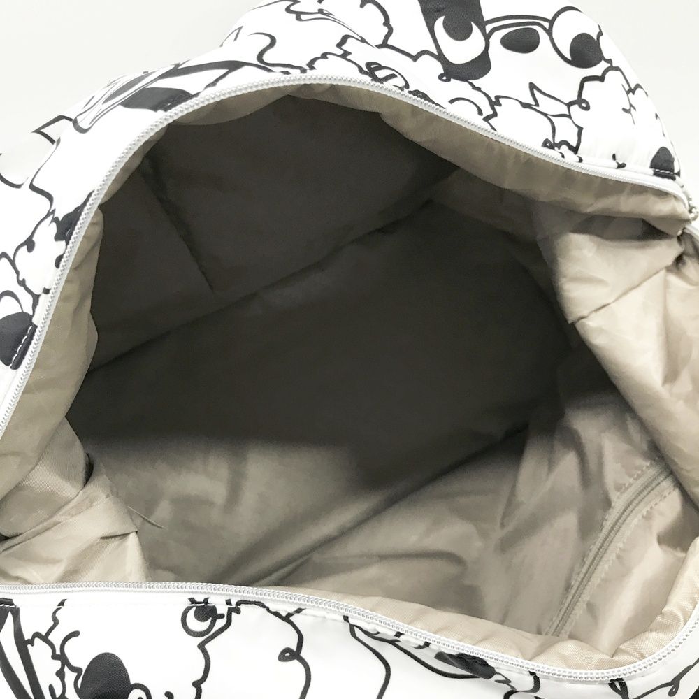 M.U SPORTS エムユースポーツ ボストンバッグ 総柄 ホワイト系