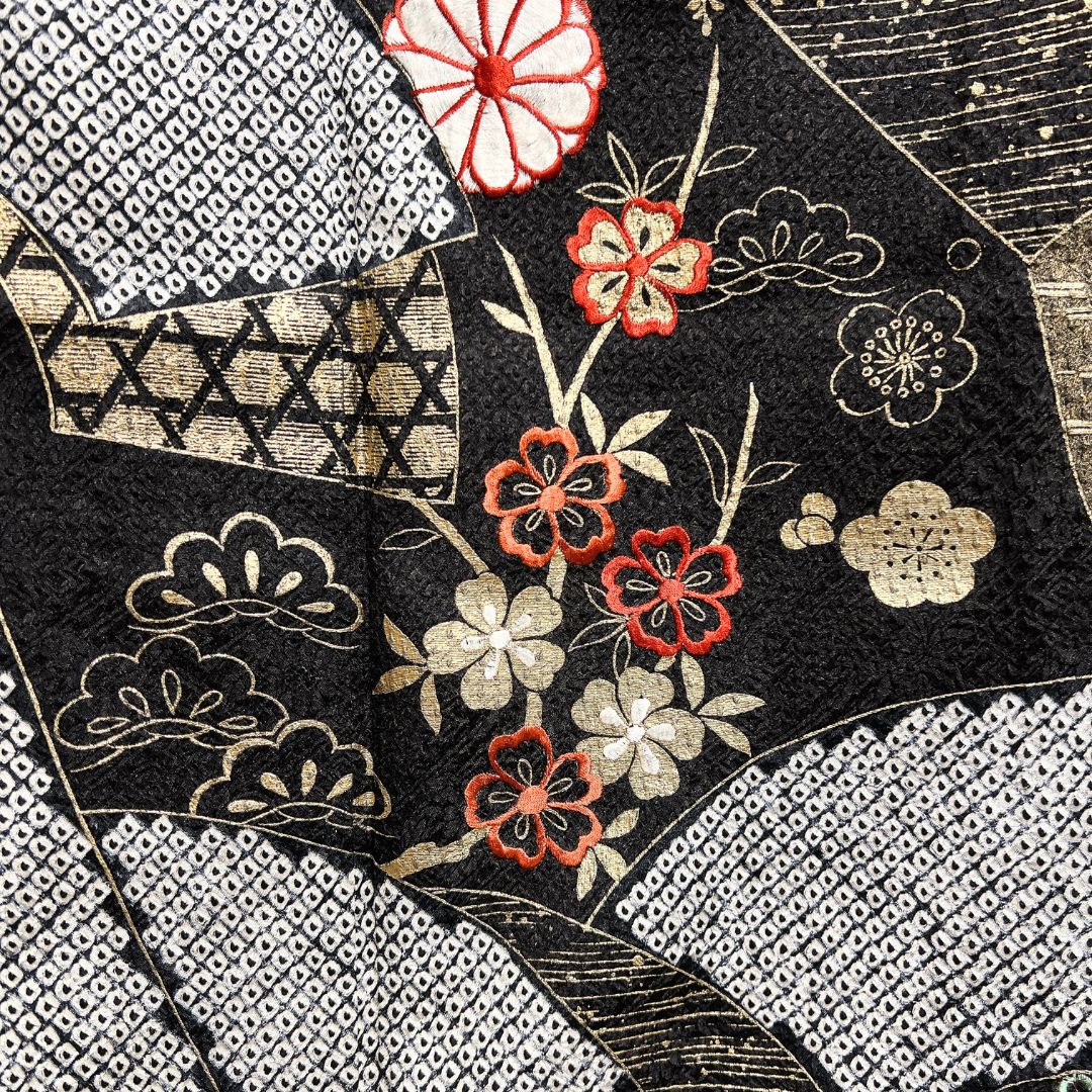 振袖 総絞り 金駒刺繍 金彩 熨斗 松竹梅 モード 着物 124b d ms - メルカリ