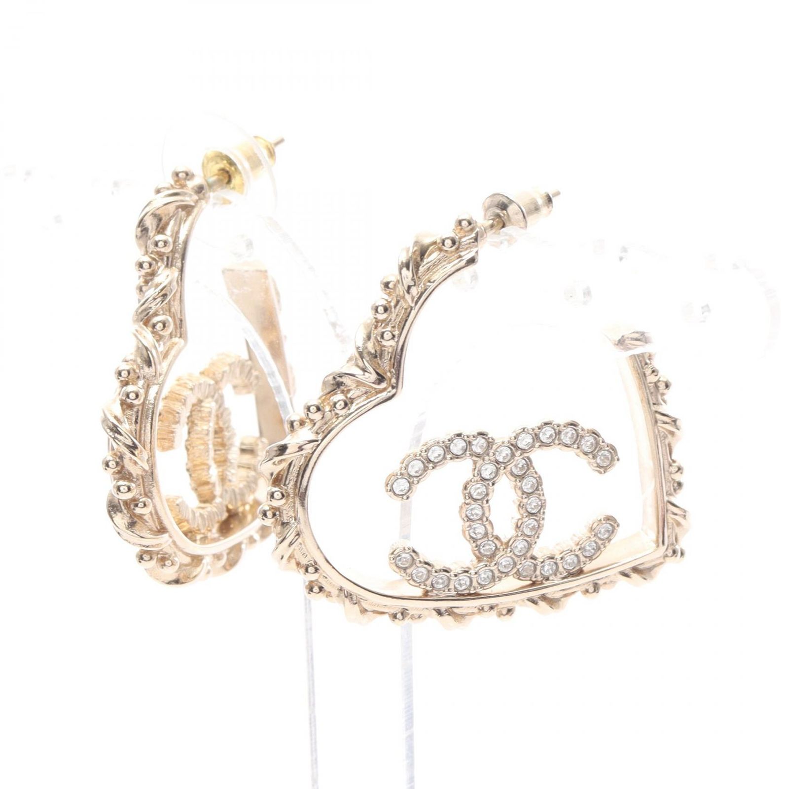 シャネル CHANEL ピアス ココマーク ハート GP（ゴールドメッキ 