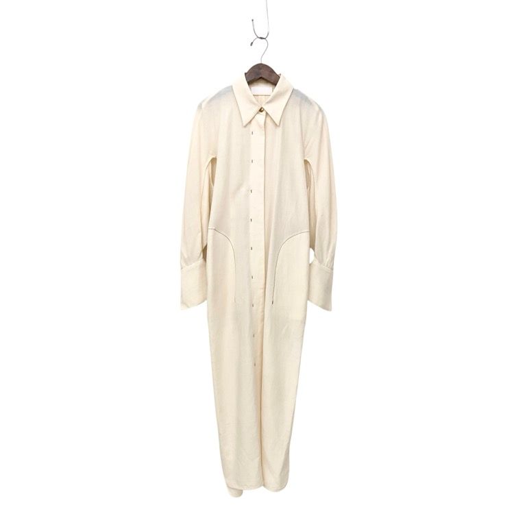 未使用品 Mame Kurogouchi マメクロゴウチ Viscose Hemp Shirtdress