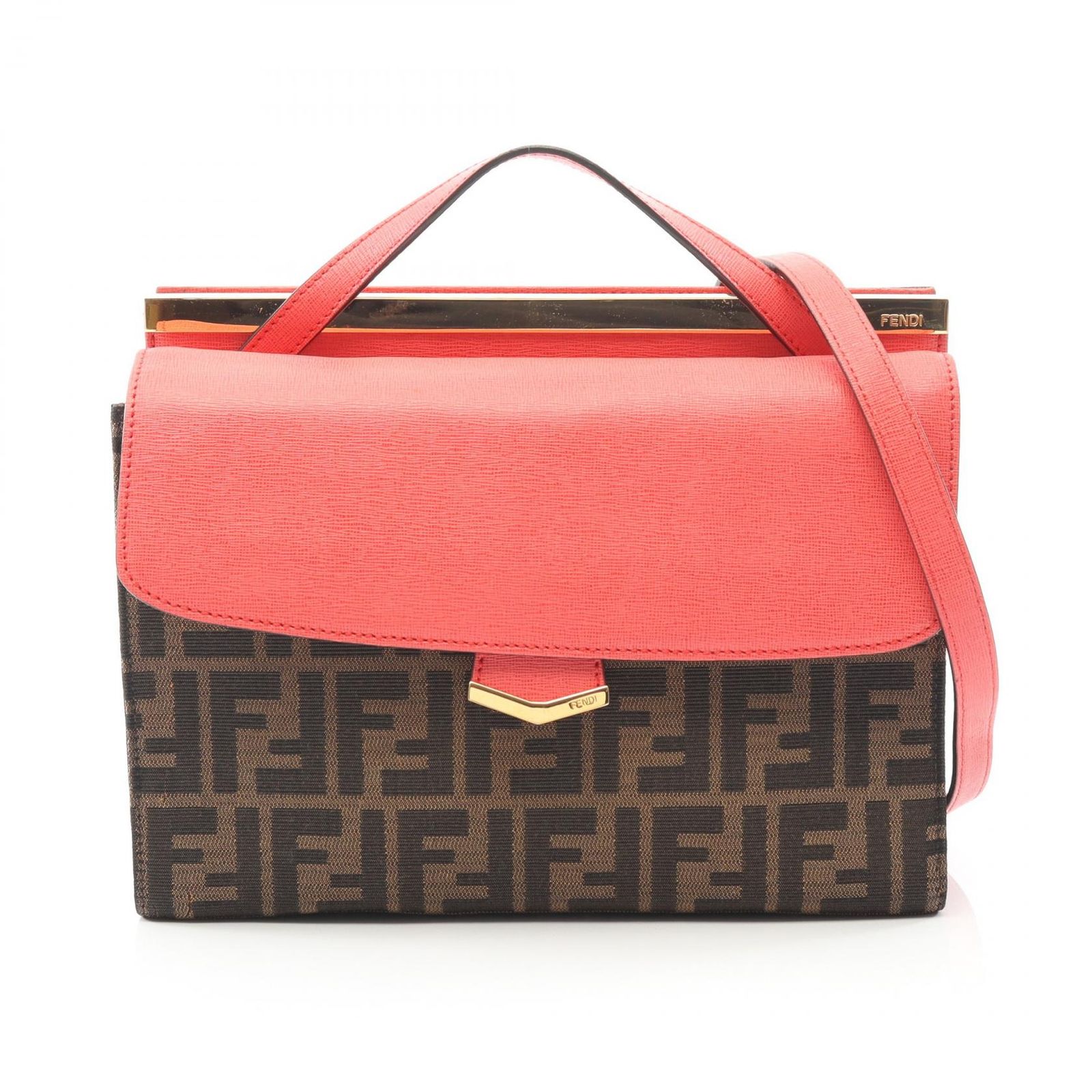フェンディ FENDI ハンドバッグ デミジュール ズッカ 8BT222 ピンク
