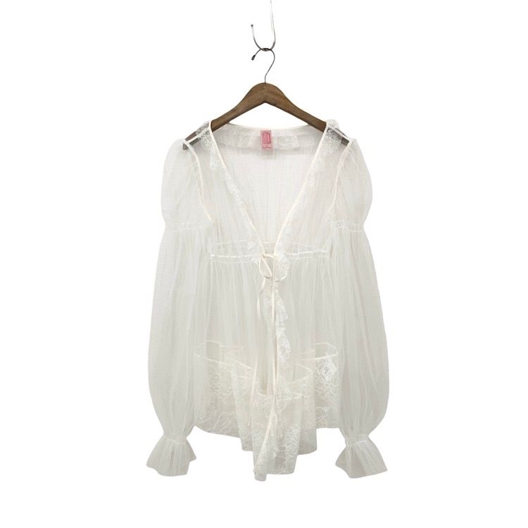 【新品未使用】試着のみ！fetico白 BABY DOLL BLOUSE FETICO フェティコ BABY DOLL BLOUSE ベイビードール ブラウス