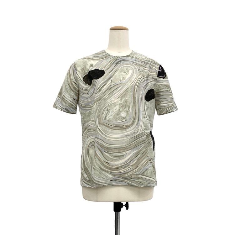 mame kurogouchi MARBLE PRINT マーブル　マメ　3 Marble Print Jersey High Neck Dress