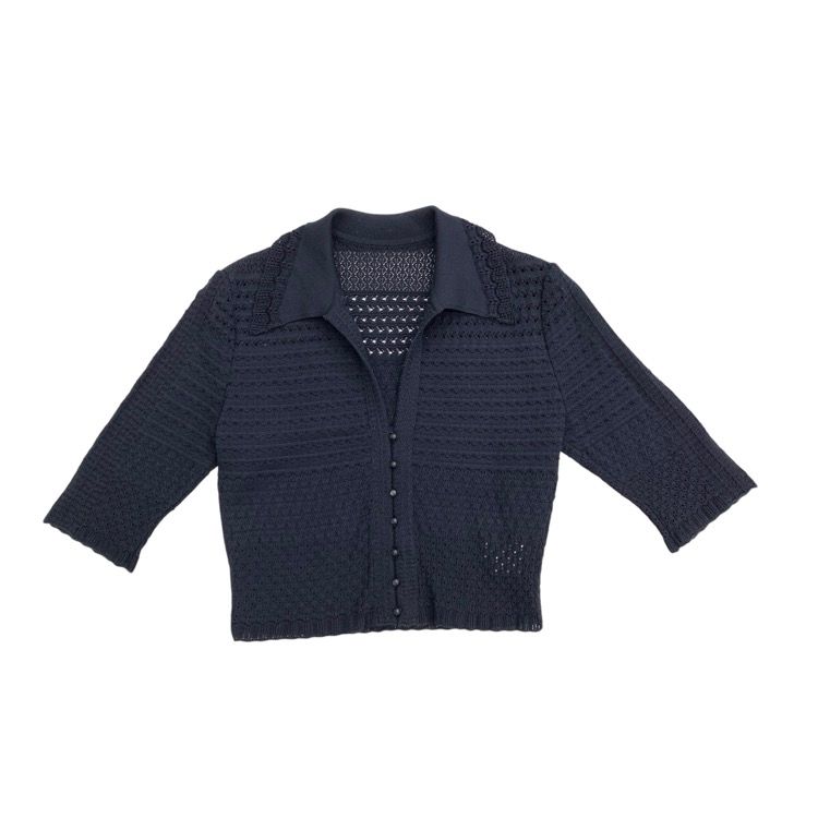 Mame Kurogouchi マメクロゴウチ Lace Knitted Top 透かしレースニット