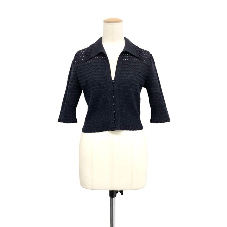 Mame Kurogouchi マメクロゴウチ Lace Knitted Top 透かしレースニット