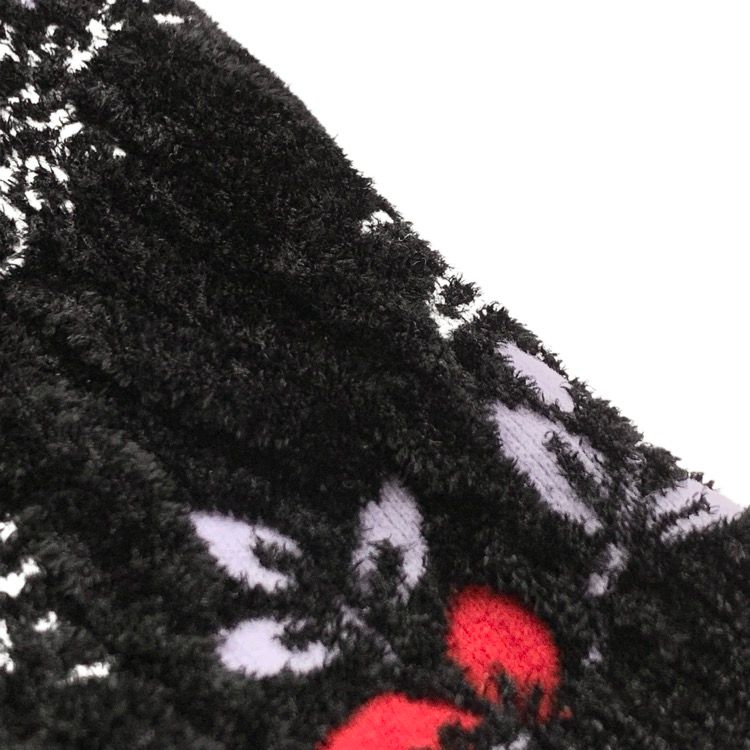 マメクロゴウチ/Mame Kurogouchi /MM25FW-KN062 Floral Motif Chenille Knited Cardigan - blue - Mame Kurogouchi