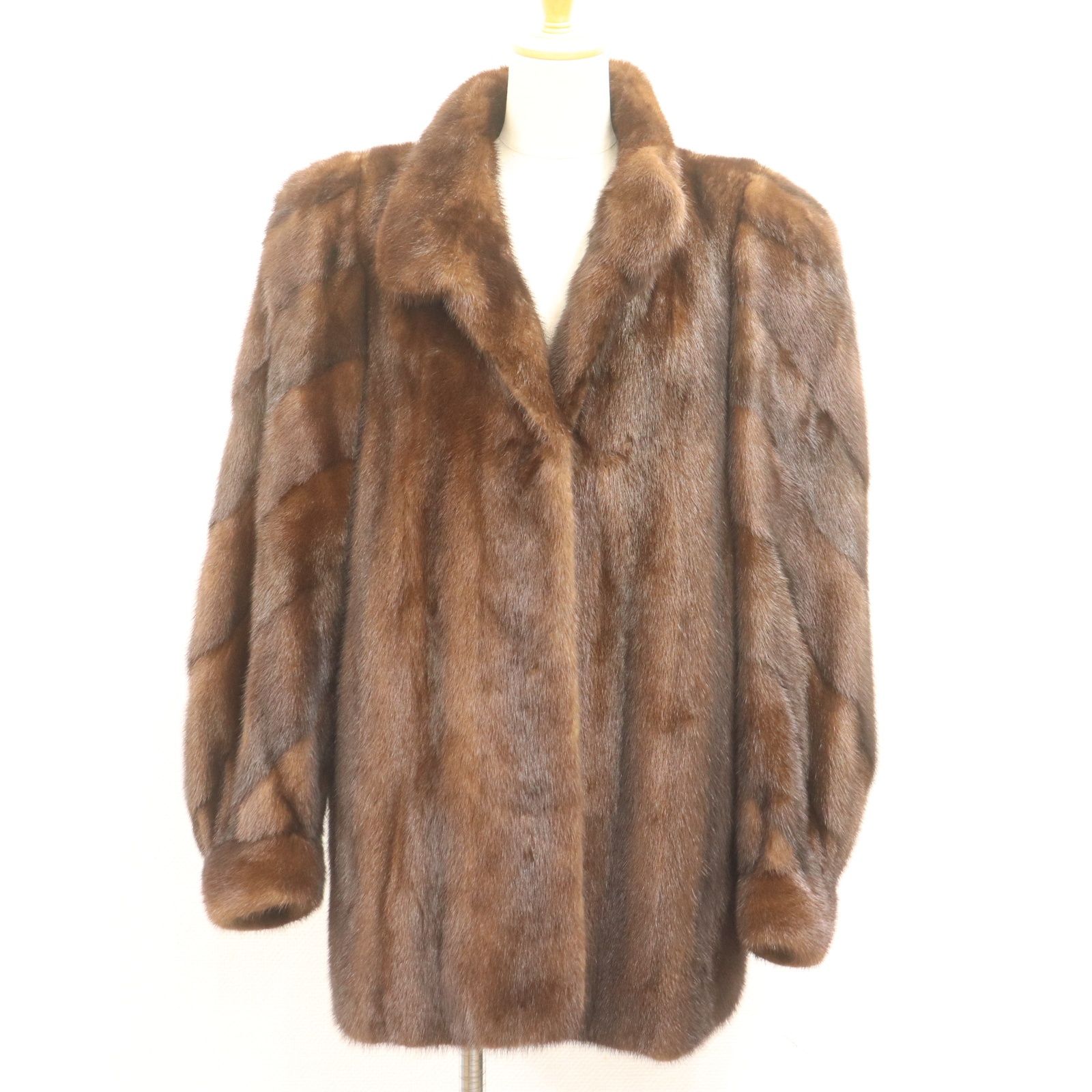 IT6TN3N1X8PW SAGA MINK サガミンク 銀サガ コート ブラウン ダーク