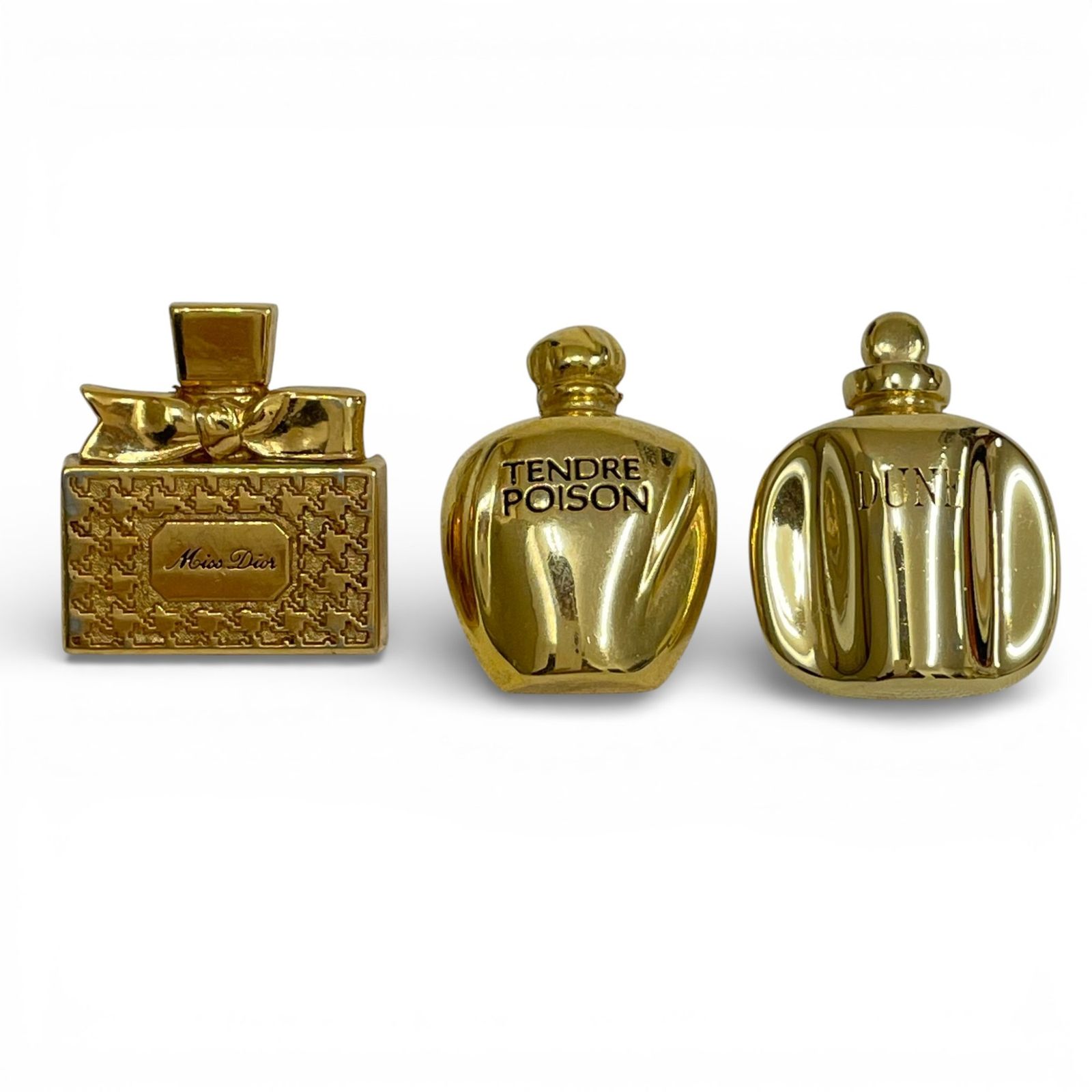 ✨️希少✨️ディオール　大型ブローチ　香水　ゴールド Christian Dior ディオール 香水瓶モチーフ ピンブローチ セット