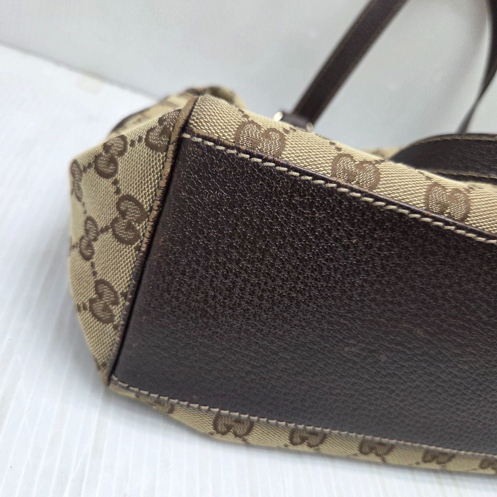 12 S00887 GUCCI グッチ GGキャンバス ミニボストン ボストンバッグ 