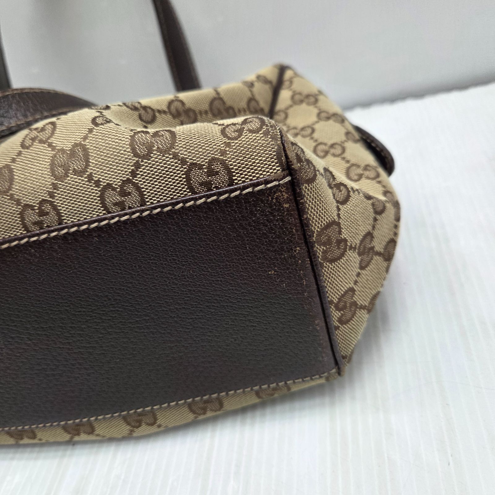 12 S00887 GUCCI グッチ GGキャンバス ミニボストン ボストンバッグ