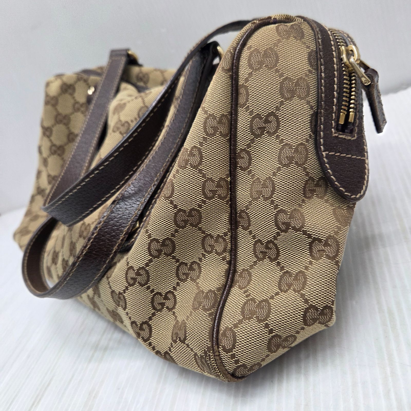12 S00887 GUCCI グッチ GGキャンバス ミニボストン ボストンバッグ 