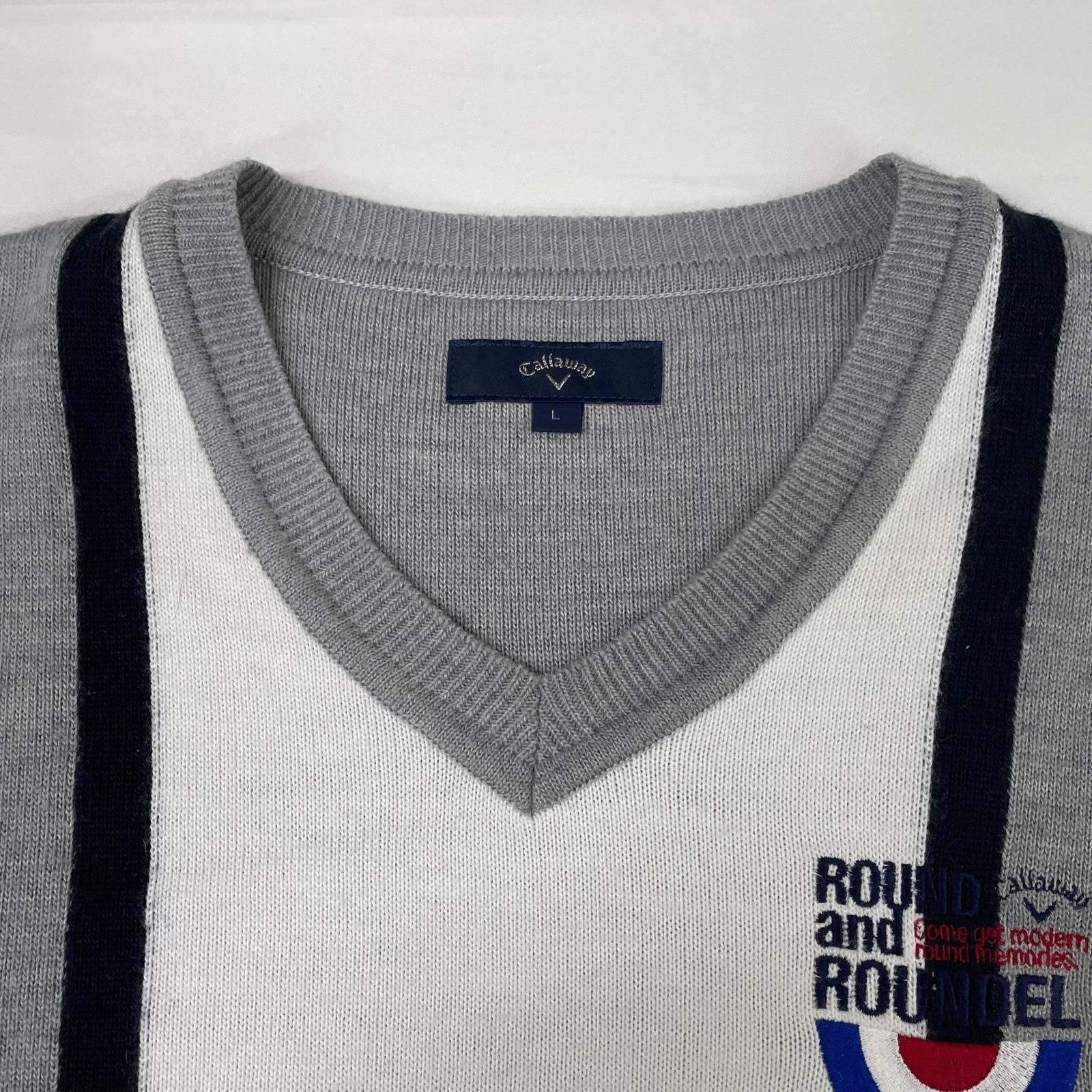 中古 メンズ キャロウェイ Callaway セーター L グレー Vネック
