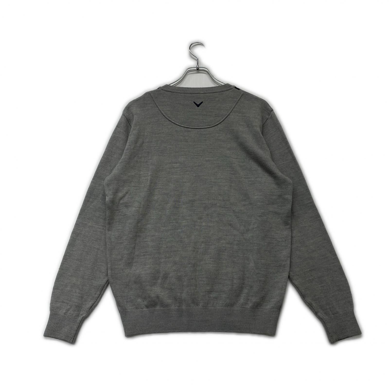 Callaway グレー Vネックセーター L L 新品未使用　色あせ有り 中古 メンズ キャロウェイ Callaway セーター L グレー Vネック