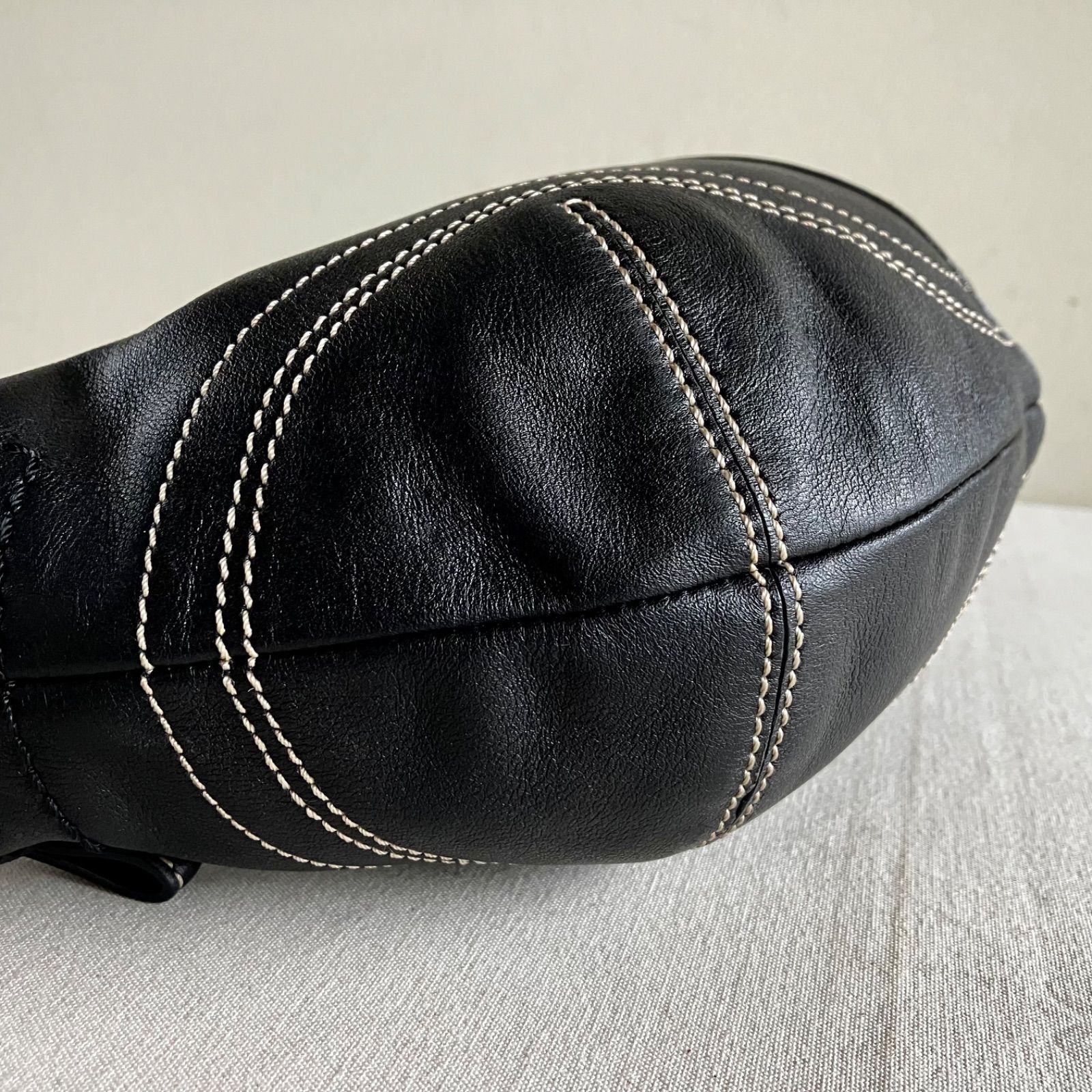 Vintage Coach Soho Mini Hobo Shoulder Bag Black Leather Y2K Error 