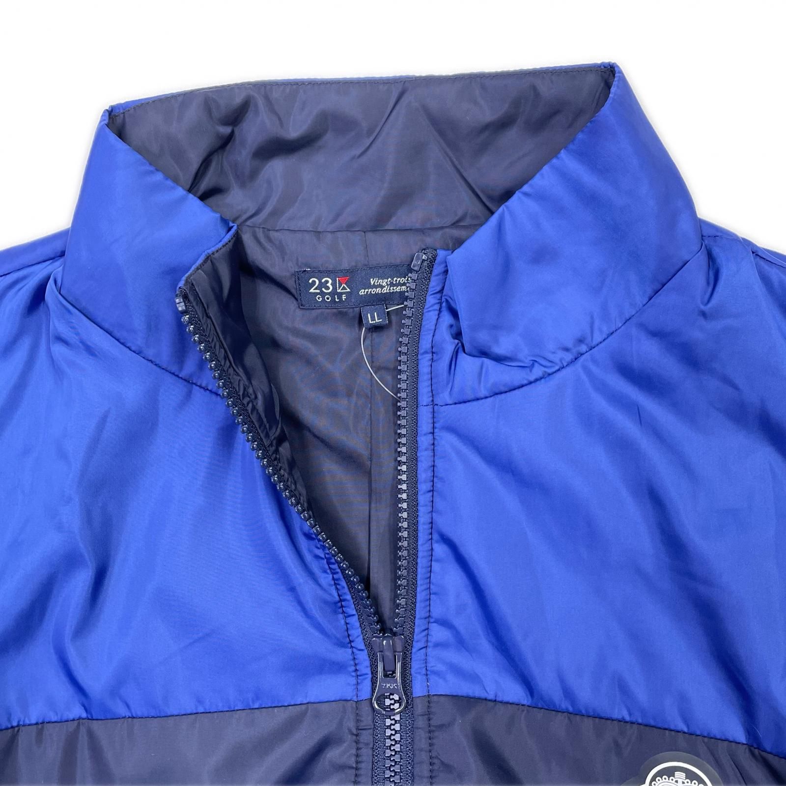 中古 メンズ 23区ゴルフ 23区GOLF フルジップアウター LL 紺 ネイビー