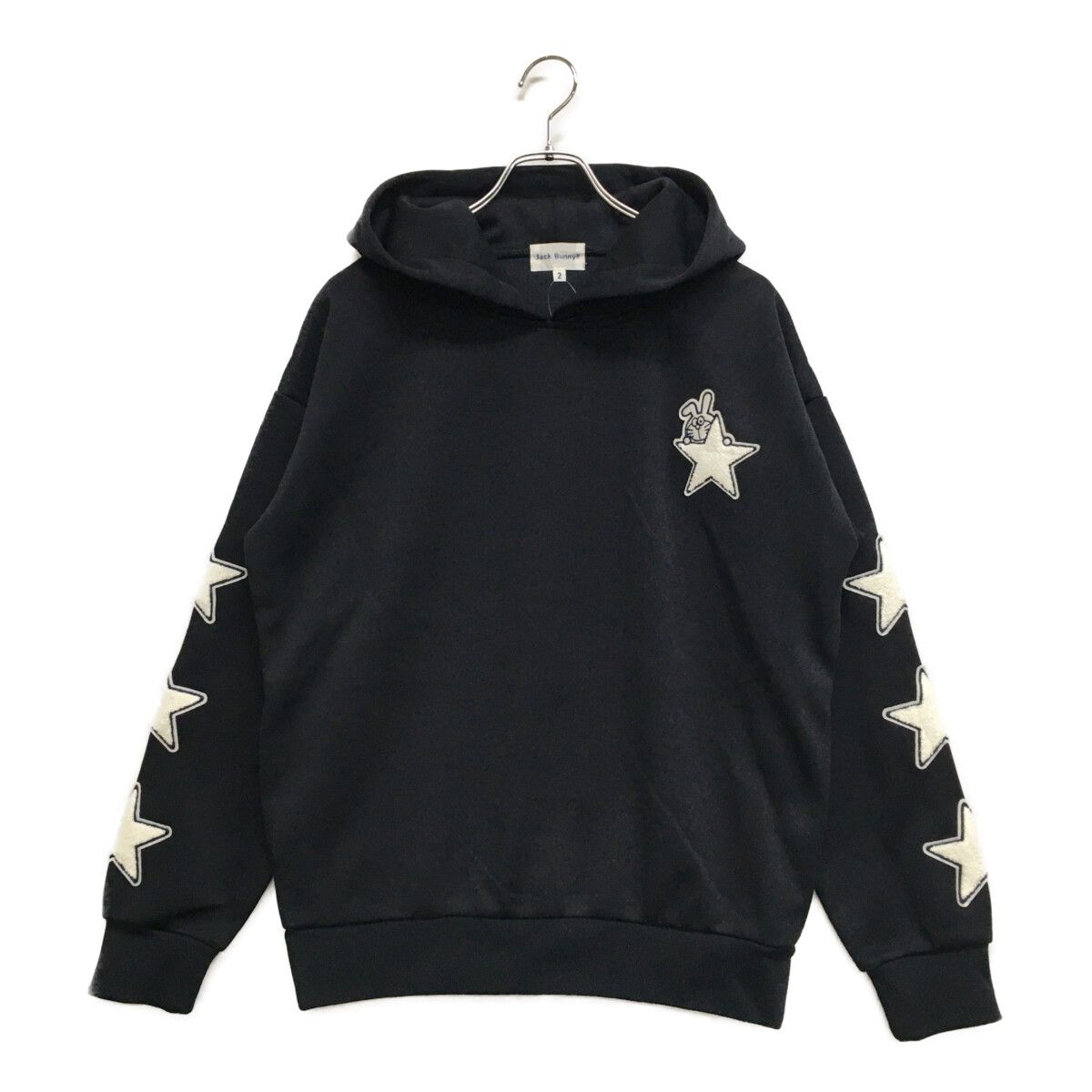 ジャックバニー ドラえもん コラボ ジップ パーカー　刺繍　ネイビー　紺　4 中古 レディース ジャックバニー Jack Bunny!! パーカー 2(L) 紺