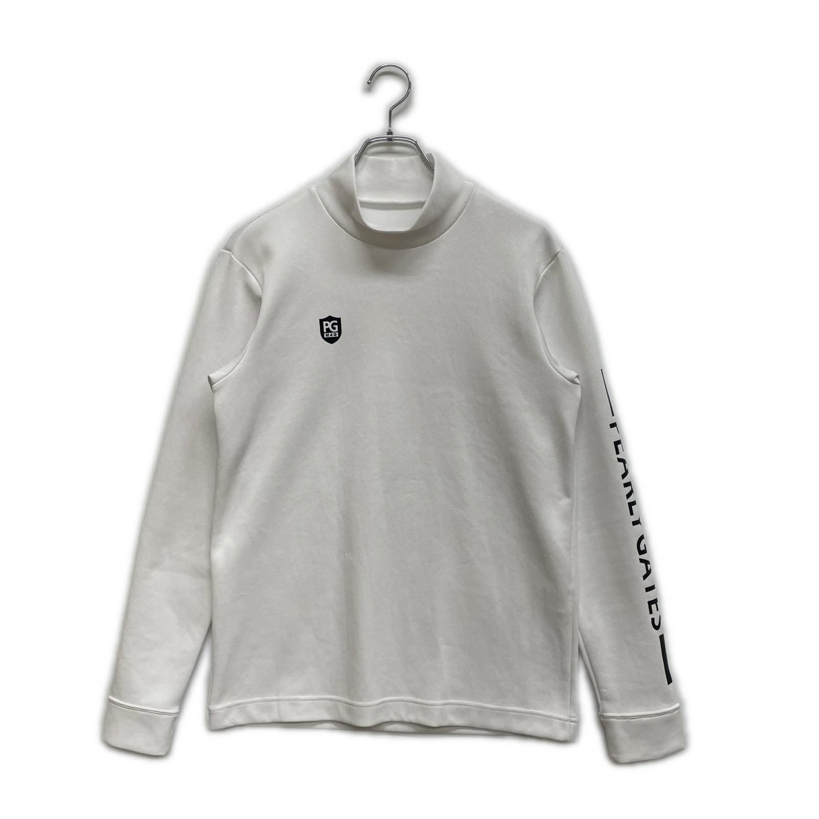 新品未使用！PEARLY GATES モックネックシャツ サイズ4 (M)白 中古 メンズ パーリーゲイツ PEARLY GATES 長袖シャツ 4(M) ホワイト