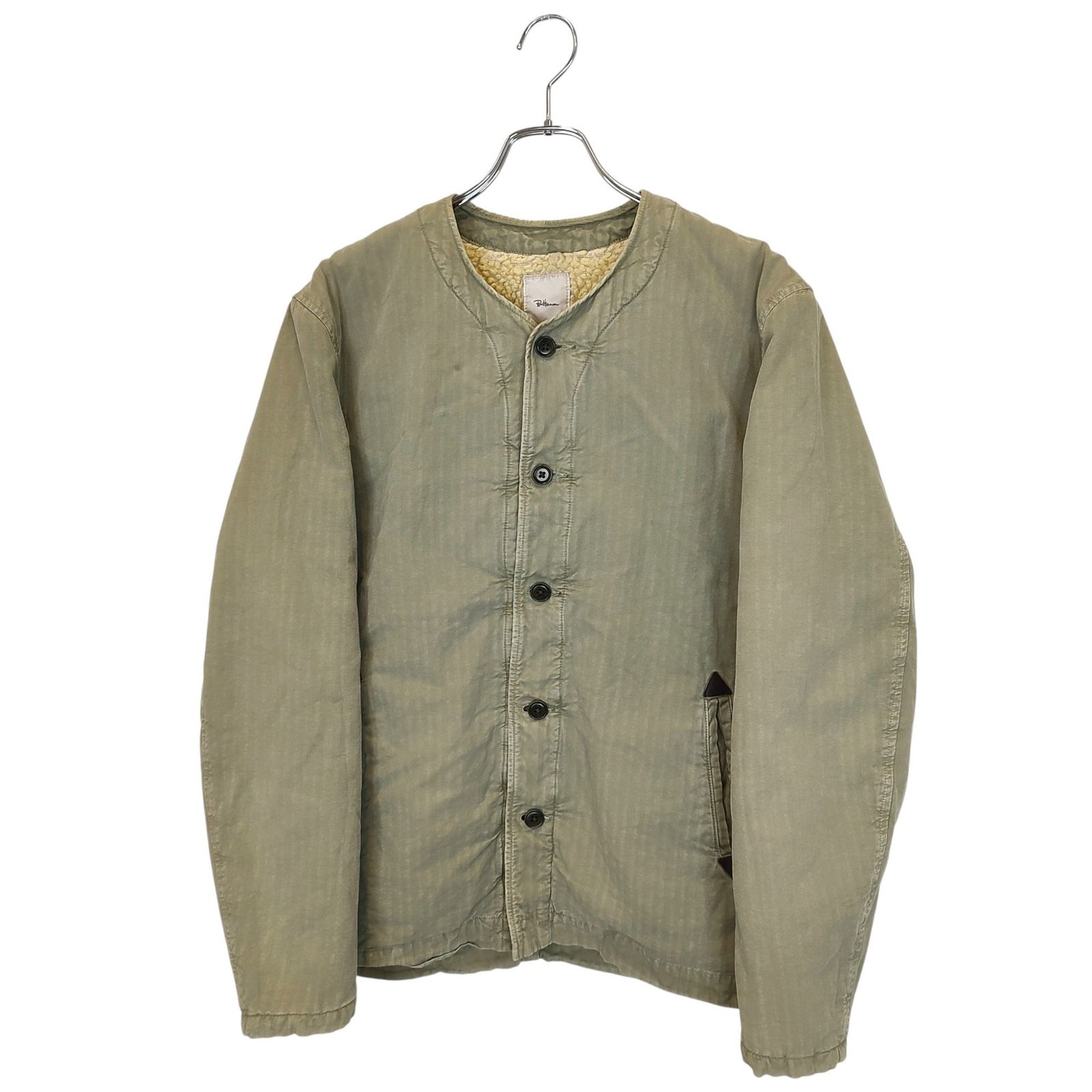 Ron Herman ロンハーマン 裏ボア ノーカラー ミリタリー ジャケット 622040190-1071 M グレー メンズ