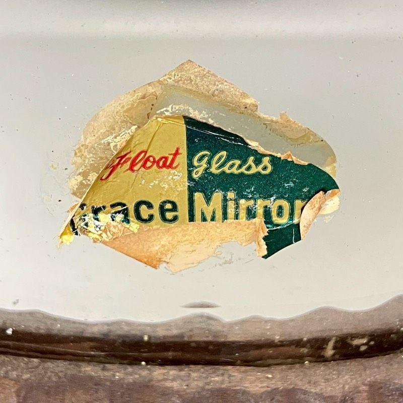 アンティーク雑貨【壁掛け　鏡　昭和レトロ　木彫り】 アンティーク雑貨【壁掛け 鏡 昭和レトロ 木彫り】 アンティーク雑貨