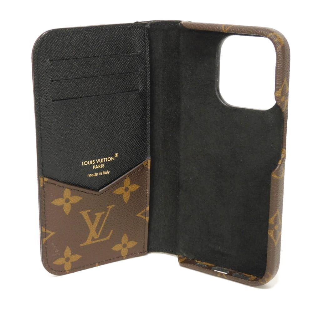 LOUIS VUITTON ルイ・ヴィトン iPhone 15 Pro フォリオ 現行 LVロゴ