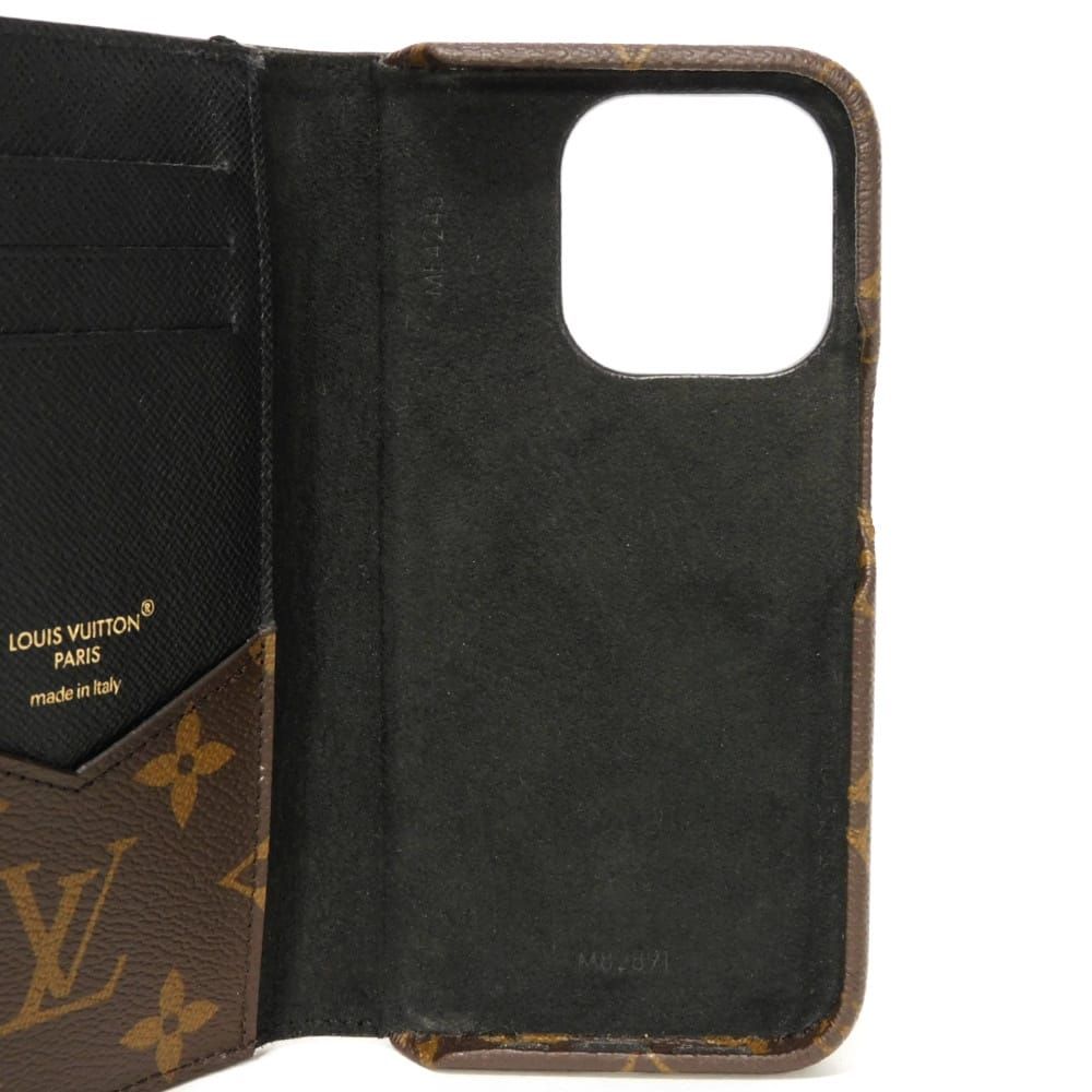 LOUIS VUITTON ルイ・ヴィトン iPhone 15 Pro フォリオ 現行 LVロゴ