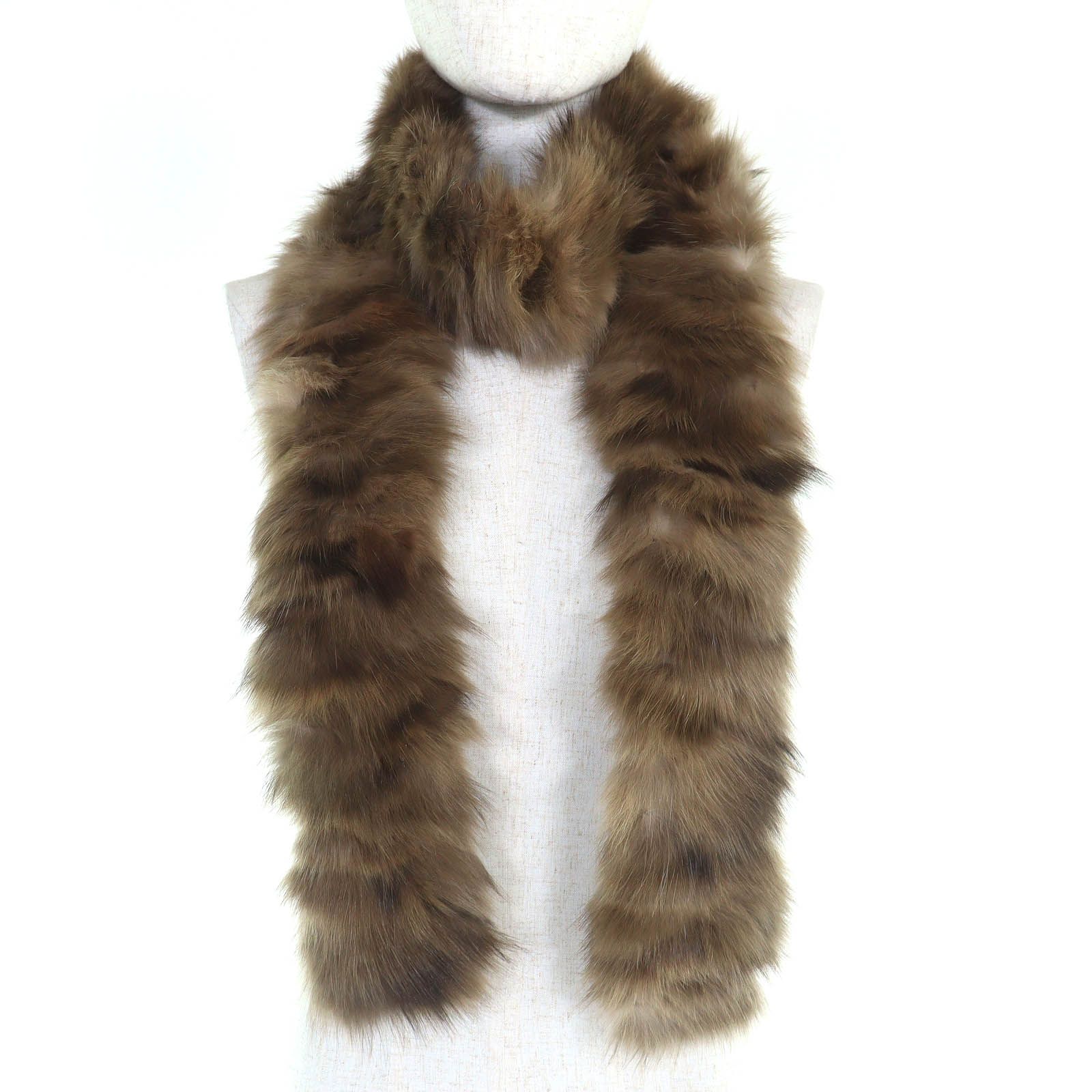 ●タグ付き● ロシアンセーブル最高品質　ブラウンファー ロングマフラー　高級 楽天市場】送料無料 訳あり ロシアンセーブルマフラー○高級感のある艶