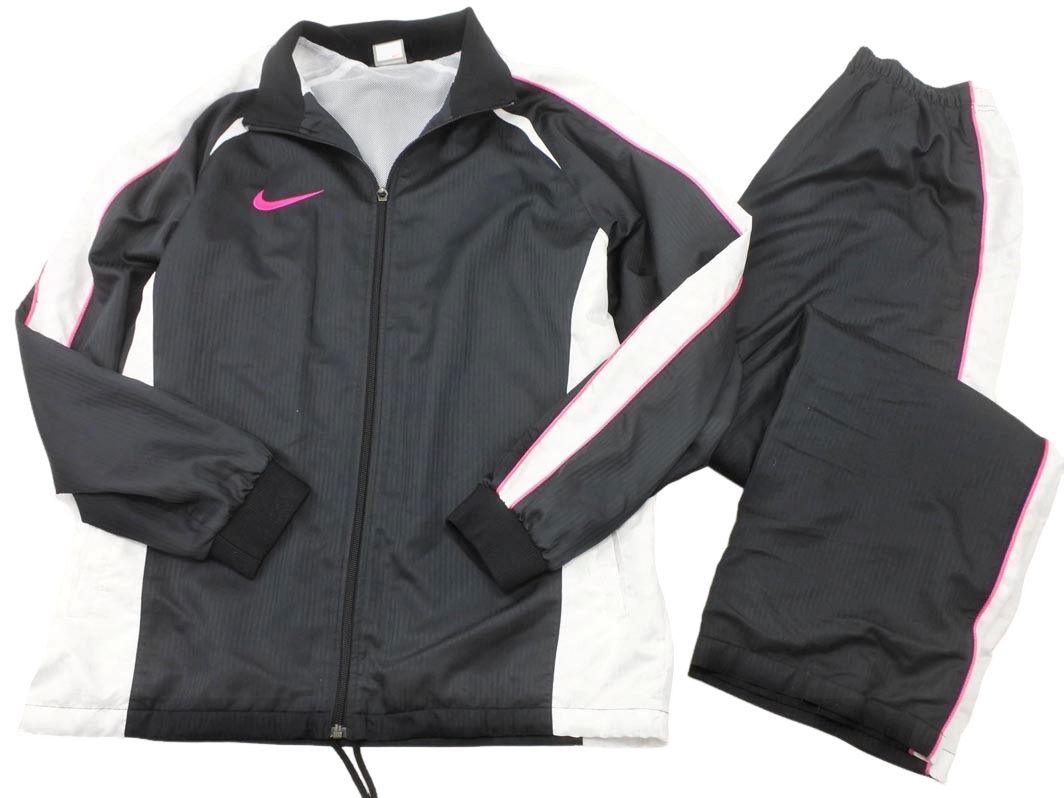 NIKE ナイキ ストライプ ジャージ上下 セットアップ size上L下M/黒