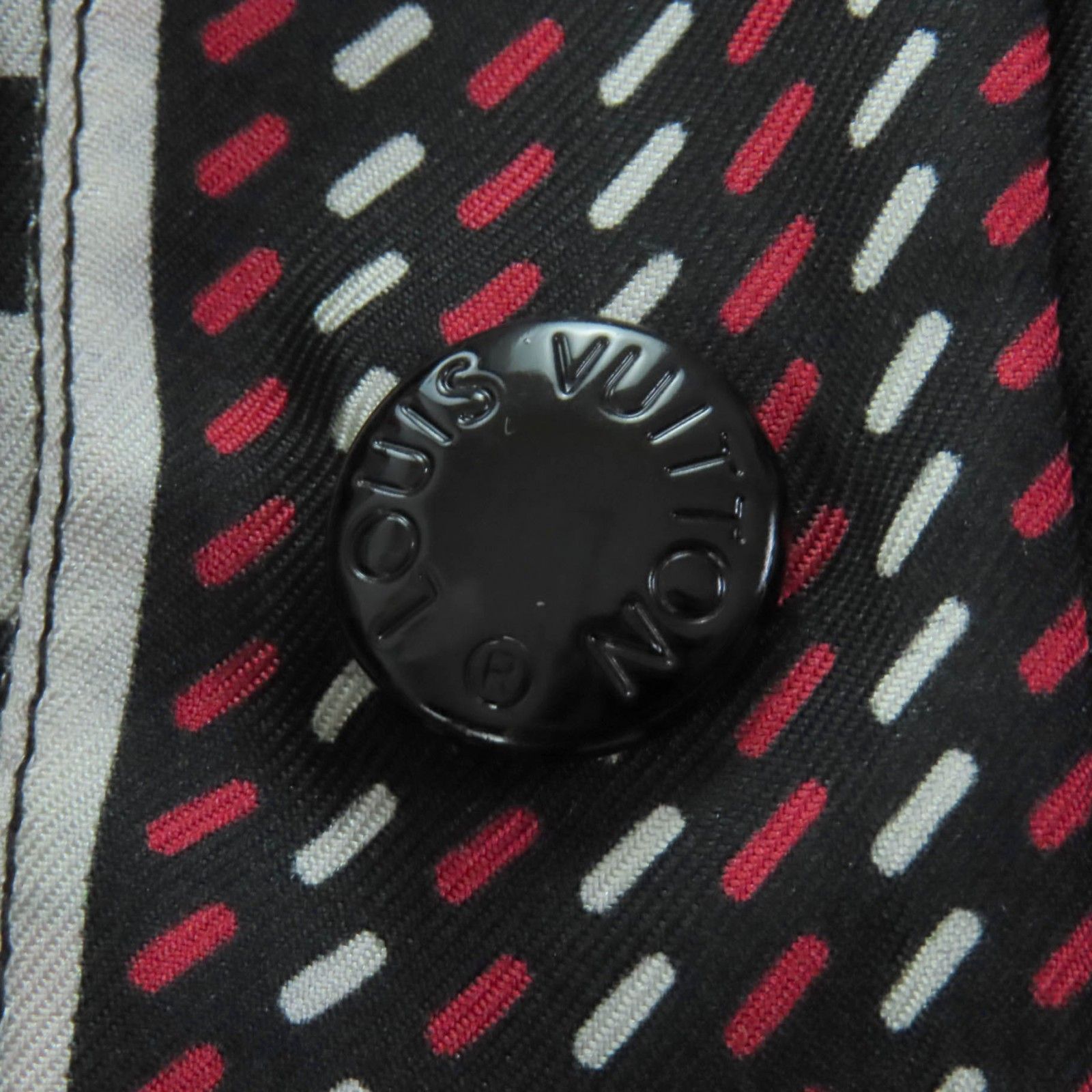 新品未使用　ルイヴィトン　ワンピース　LVロゴボタン　シルク　ウール　ベルト　S 美品☆ルイヴィトン・シルク混切替し LVロゴ ベルト付 ワンピース(34)