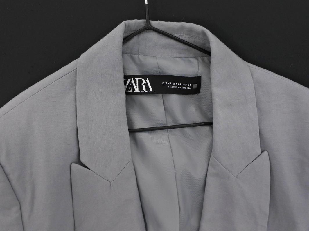 ZARA ザラ ロング テーラード ジャケット sizeXS/グレー