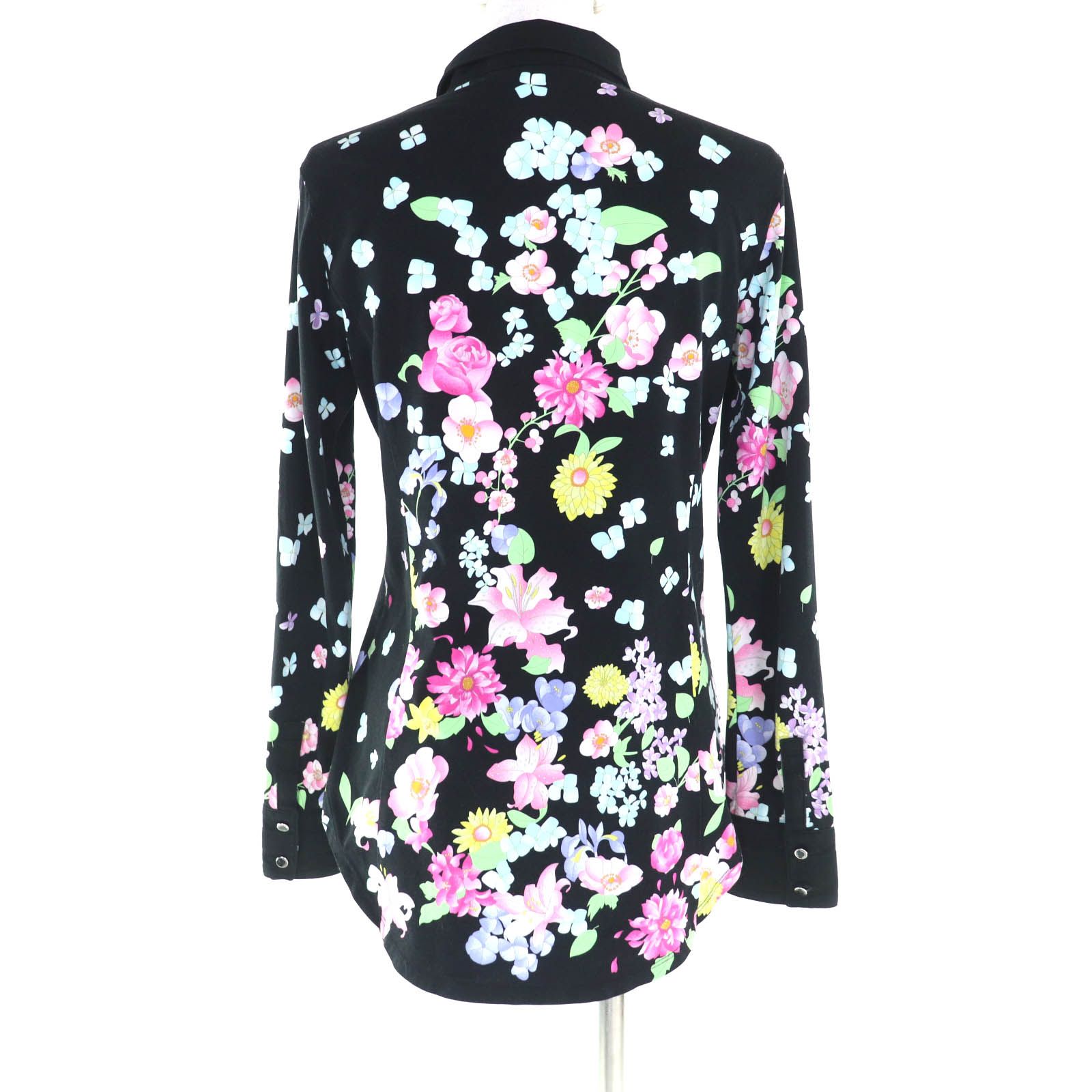 美品☆LEONARD SPORT レオナールスポーツ ロゴボタン付 花柄 長袖