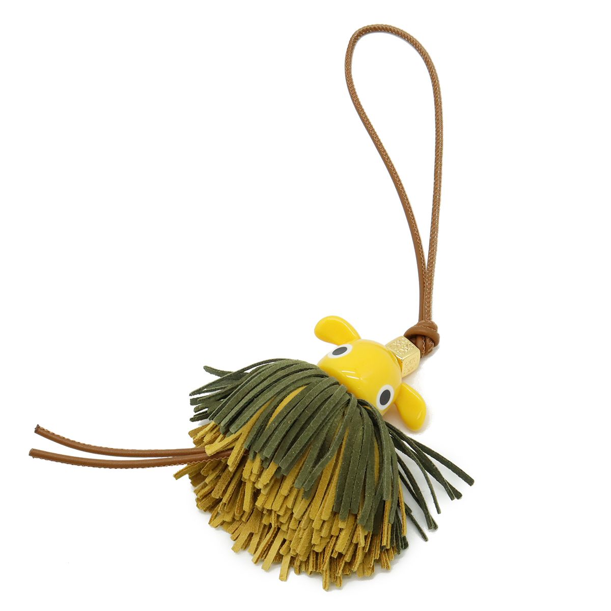 LOEWE　ロエベ　フラミンゴ　バッグチャーム　ファー　カーフ　ブルー　イエロー LOEWE ロエベ フラミンゴ バッグチャーム ファー カーフ ブルー