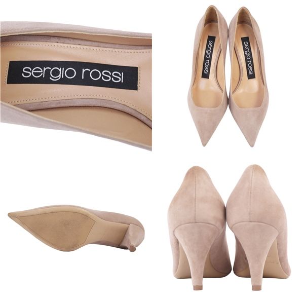 美品 セルジオロッシ SERGIO ROSSI 最も安い パンプス スウェード