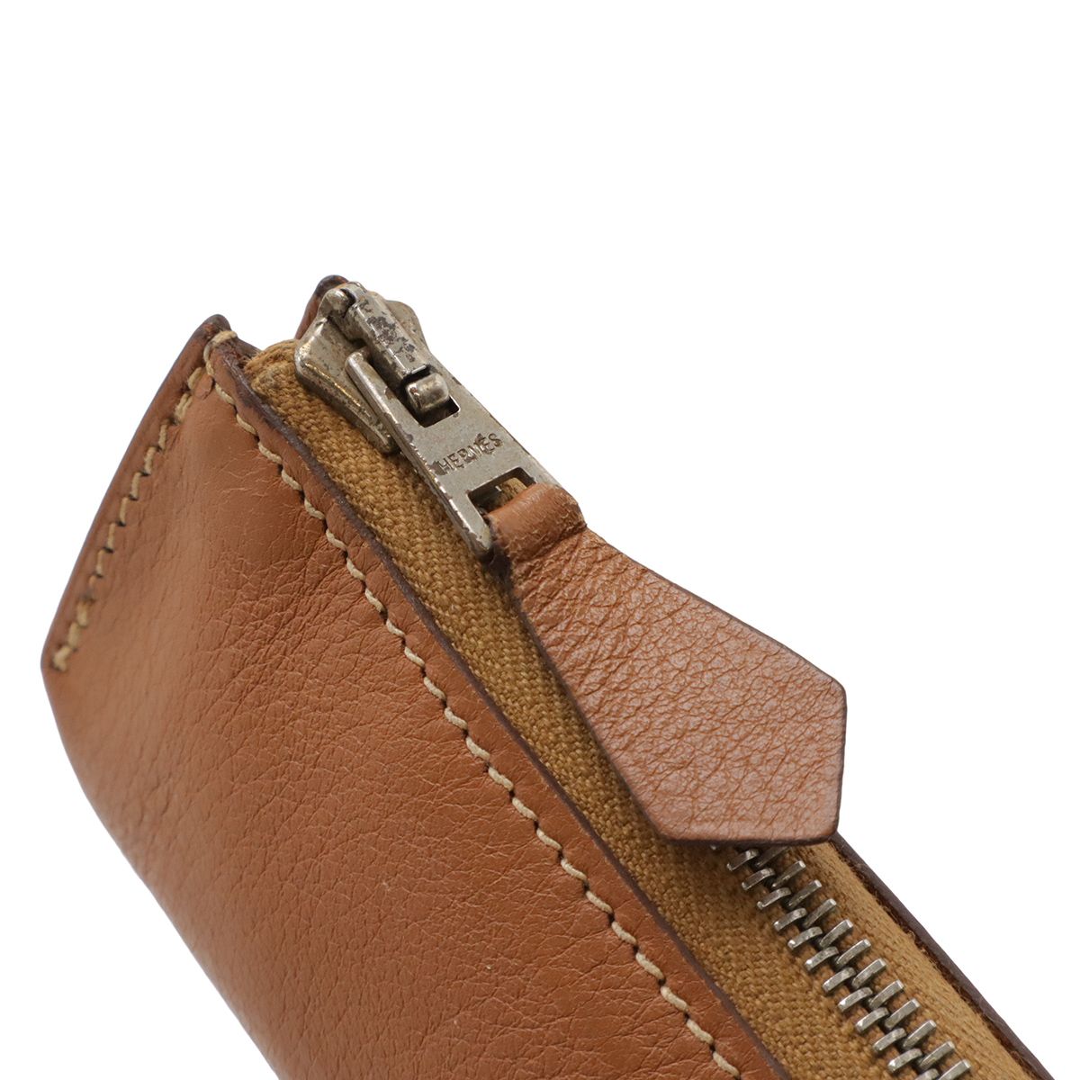 HERMES エルメス ペンケース 筆箱 小物入れ ポーチ レザー ライト