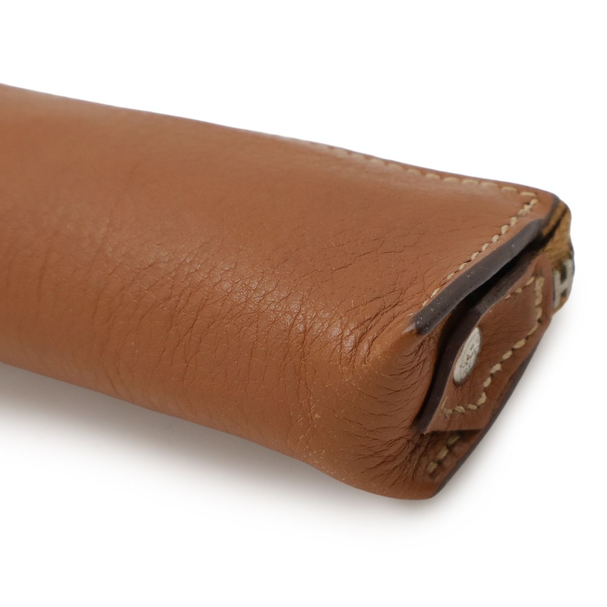 HERMES エルメス ペンケース 筆箱 小物入れ ポーチ レザー ライト