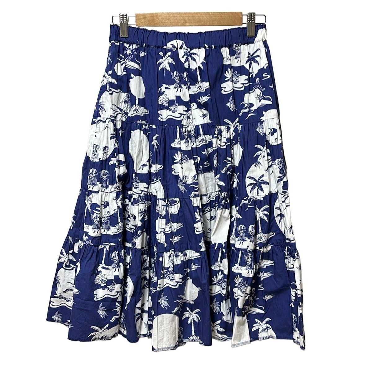 専用✨コムデギャルソン　コムコム　総柄　スカート AD2007 青　ブルー コムデギャルソンコムデギャルソン スカート サイズXS レディース美品