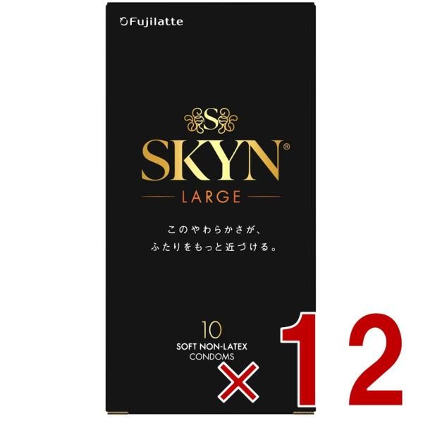 不二ラテックス コンドーム SKYN ラージ 10個入り スキン プレミアム 避妊具 ゼリー付き large アイアール 12個