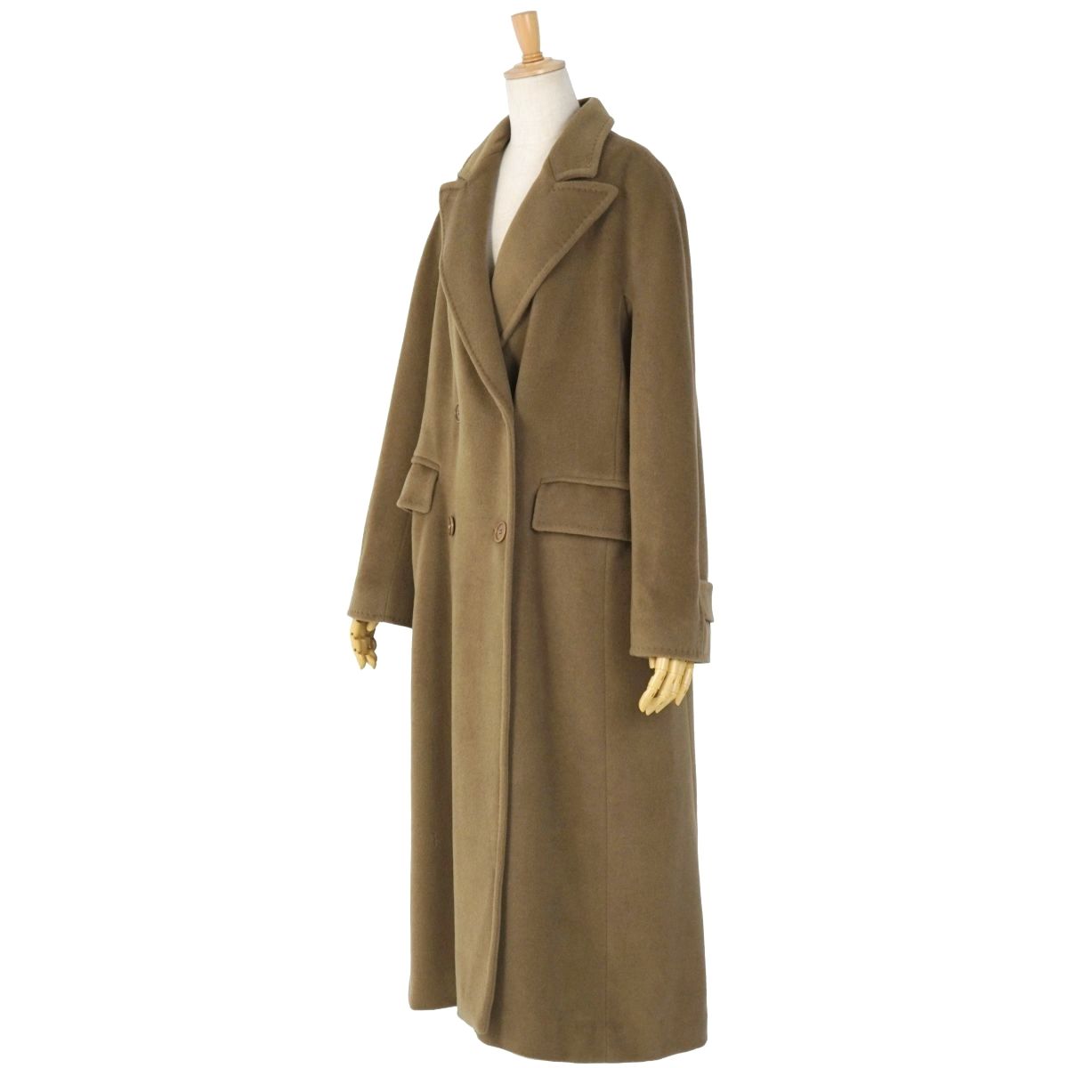 【美品】マックスマーラ　ダブルブレストチェスターコート　白タグ　マキシ　近年タグ MaxMara ダブルブレスト チェスターコート 白タグ 42