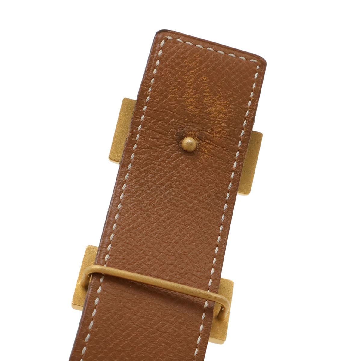 HERMES エルメス Hベルト リバーシブル レザー ブラック 黒 キャメル